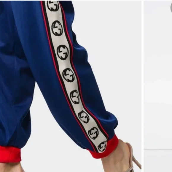 NWOT GUCCI GG Logo Stripe Tracksuit Pants